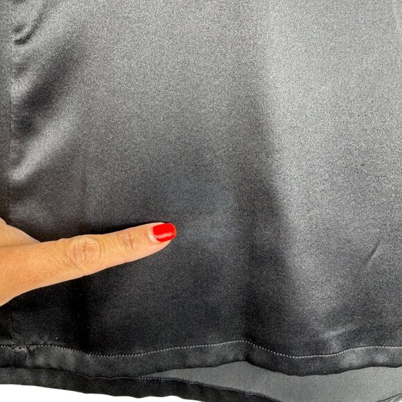 Levante Black 100% Silk Embroidered Camisole Top‎ Size 6 - Picture 4 of 5